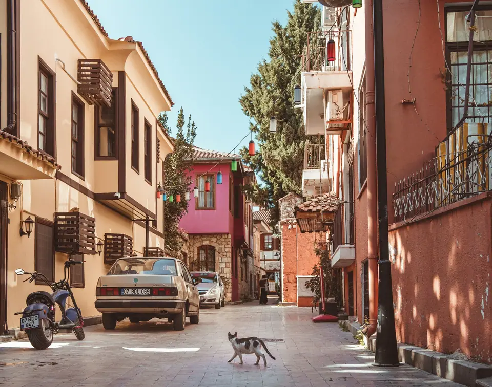 Street of old Ottoman houses in Kaleici
