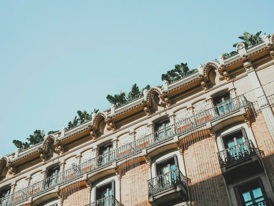 Balconies on an Eixample building in Barcelona