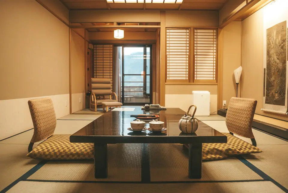 Tatami room in a Kyoto ryokan