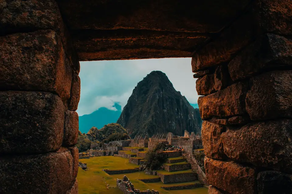 Huayna Picchu framed by an Inca doorway