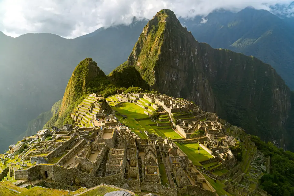 Machu Picchu citadel with Huayna Picchu behind
