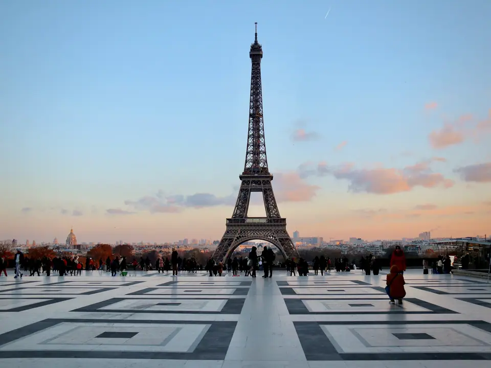 The Eiffel Tower seen from the Trocadero
