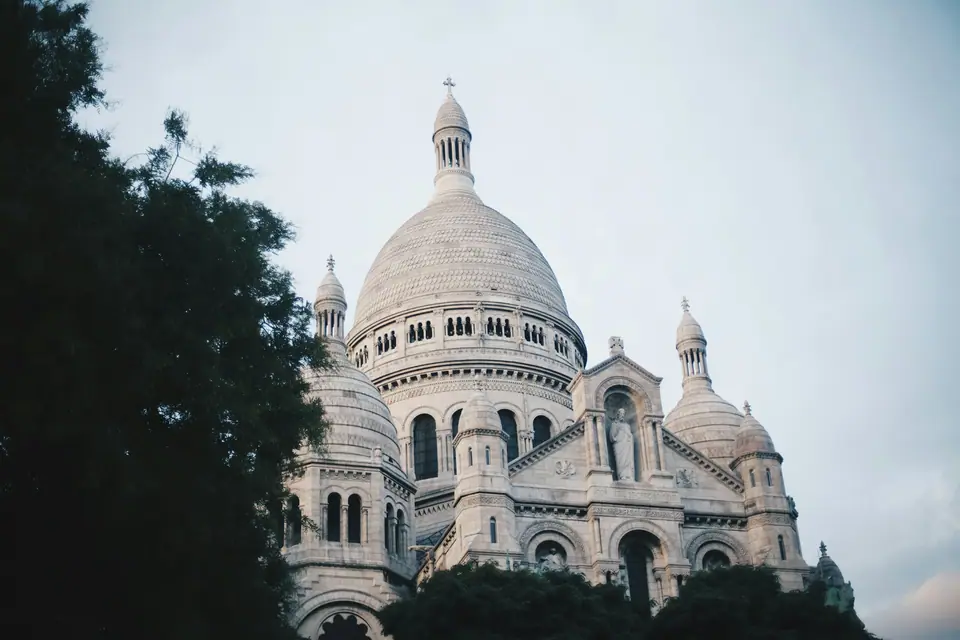 The white domes of Sacre-Coeur in Montmartre
