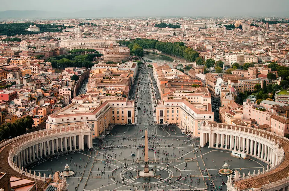St Peter's Square seen from the dome